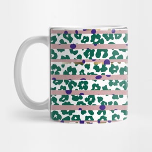 Colourful gradient unique flowers leopard stripes abstract modern 237 Pattern Mug